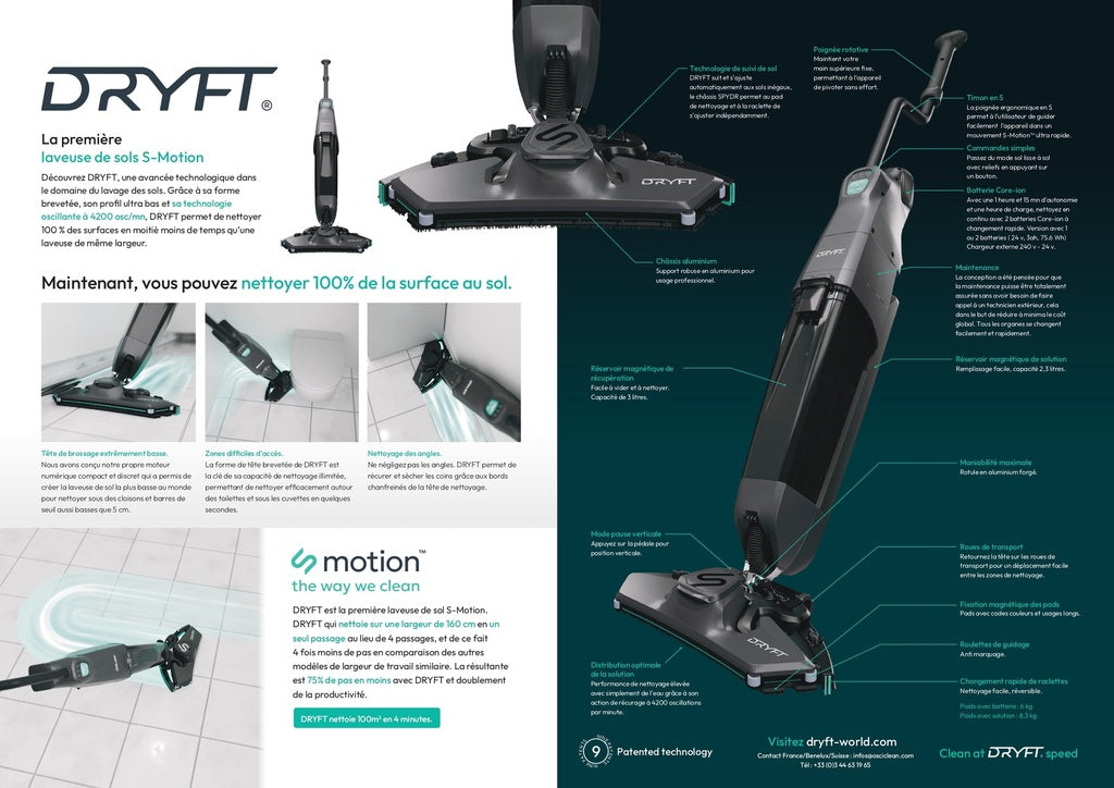 DRYFT S-MOTION AUTOLAVEUSE COMPACTE MOTORSCRUBBER
